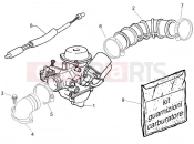 Carburettor, assembly - Union pipe - Piaggio Fly 50 4T 2005