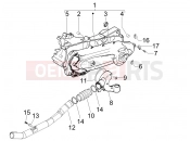 Crankcase cover - Crankcase cooling - Piaggio Fly 50 4T 2005