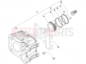 Cylinder-piston-wrist pin unit - Piaggio Fly 50 4T 2006