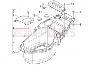 Helmet huosing - Undersaddle - Piaggio Fly 50 4T 2006