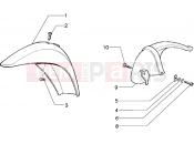 Front and rear mudguard - Piaggio Free 100