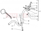 Handlebars component parts - Piaggio Free 100