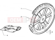 Rear wheel - Piaggio Free 100