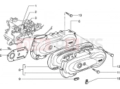 PIAGGIO Hexagon 125 Crankcase cover, clutch side
