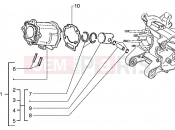 PIAGGIO Hexagon 150 Cylinder-piston-wrist pin, assy