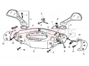 PIAGGIO Hexagon LX Handlebars and driving mirrors covers