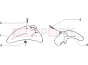 Front and rear mudguard - Piaggio Liberty 125 La Poste