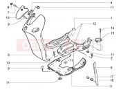 Front shield-foot board-spoiler - Piaggio Liberty 125 La Poste