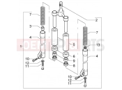 Front wheel suspension - Piaggio Liberty 125 La Poste