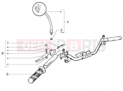 Handlebars component parts - Piaggio Liberty 125 La Poste