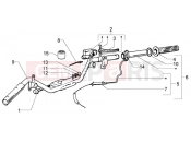 Handlebars component parts - Piaggio Liberty 125 La Poste