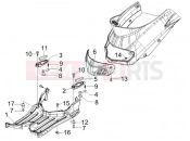 Central cover - Footrests - Piaggio Liberty 150 2008