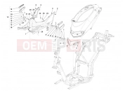 Central cover - Footrests - Piaggio Liberty 150 2013