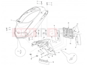 Rear cover - Splash guard - Piaggio Liberty 150 2013