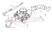 Carburettor, assembly - Union pipe - Piaggio Liberty 200 2007
