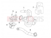 Carburettor, assembly - Union pipe - Piaggio Liberty 50 2T 2012