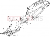 Central cover - Footrests - Piaggio Liberty elettrico PPT (E) 2015