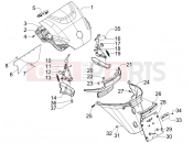 PIAGGIO MP3 125 Rear cover - Splash guard