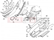 PIAGGIO MP3 300 ie LT & Sport Central cover - Footrests