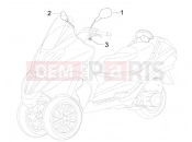 Driving mirror/s - Piaggio MP3 300 ie Touring 2011