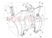 Front glove-box - Knee-guard panel - Piaggio MP3 300 ie Touring 2011