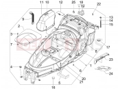 Helmet huosing - Undersaddle - Piaggio MP3 300 ie Touring 2011