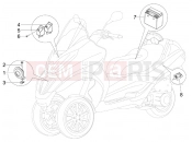Remote control switches - Battery - Horn - Piaggio MP3 300 ie Touring 2011