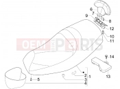 Saddle/seats - Piaggio MP3 300 ie Touring 2011