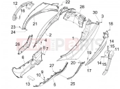Side cover - Spoiler - Piaggio MP3 300 ie Touring 2011