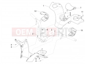 PIAGGIO MP3 350 MAXI Sport kormány burkolat
