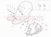PIAGGIO MP3 400 ie LT Touring Windshield - Glass