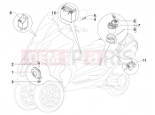 PIAGGIO MP3 400 ie kezelőszervek - akkumulátor