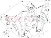 PIAGGIO MP3 500 (USA) Front glove-box - Knee-guard panel