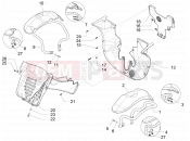 PIAGGIO MP3 500 LT Sport Wheel huosing - Mudguard