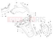 PIAGGIO MP3 500 LT Sport - Business Rear cover - Splash guard