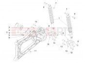 PIAGGIO MP3 500 LT Sport - Business Rear suspension - Shock absorber/s