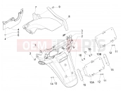 PIAGGIO MP3 500 Sport Business ABS (USA) hátsó burkolat - sárvédő