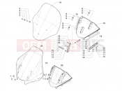 PIAGGIO MP3 500 Sport Business ABS (USA) Windshield - Glass