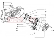 PIAGGIO NRG MC3 Rear wheel shaft