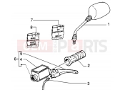 Handlebars component parts - Piaggio NRG MC3 DD