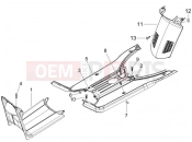 Central cover - Footrests - Piaggio NRG Power DD 2005