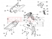 Rear cover - Splash guard - Piaggio NRG Power DD 2005