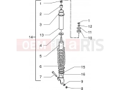 Rear shock absorber - Piaggio Sfera RST 80