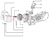 PIAGGIO Skipper 150 Cylinder head and induction pipe