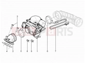 Carburettor, assembly - Union pipe - Piaggio Typhoon 125 4T 2V 2011