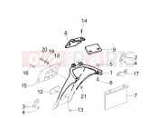 Rear cover - Splash guard - Piaggio Typhoon 50 2T Serie Speciale 2008