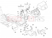 Rear cover - Splash guard - Piaggio X Evo 125 2012
