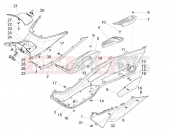 PIAGGIO X10 350 4V I.E. Central cover - Footrests