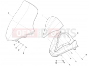 PIAGGIO X10 350 4V I.E. Windshield - Glass