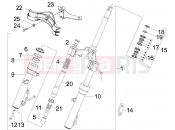 PIAGGIO X7 125 ie Fork/steering tube - Steering bearing unit